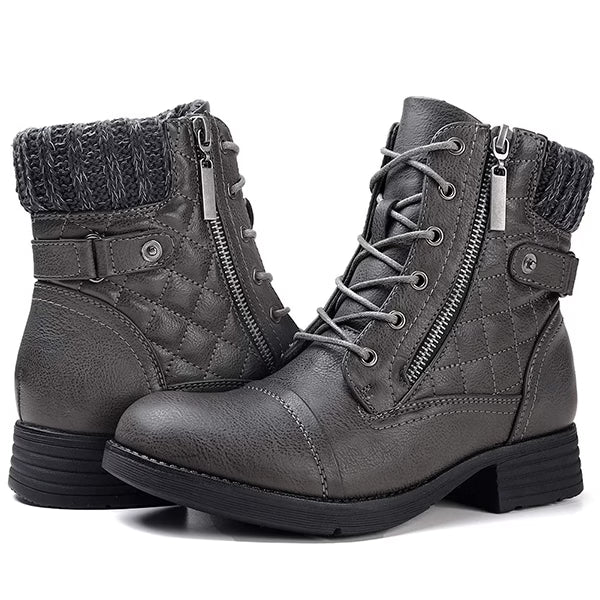 Women's Combat Boots Lace up Ankle Booties