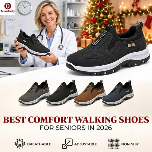 OsteoComfy - Unisex Orthopedic Slip-On Walking Shoes for Better Posture & All-Day Comfort