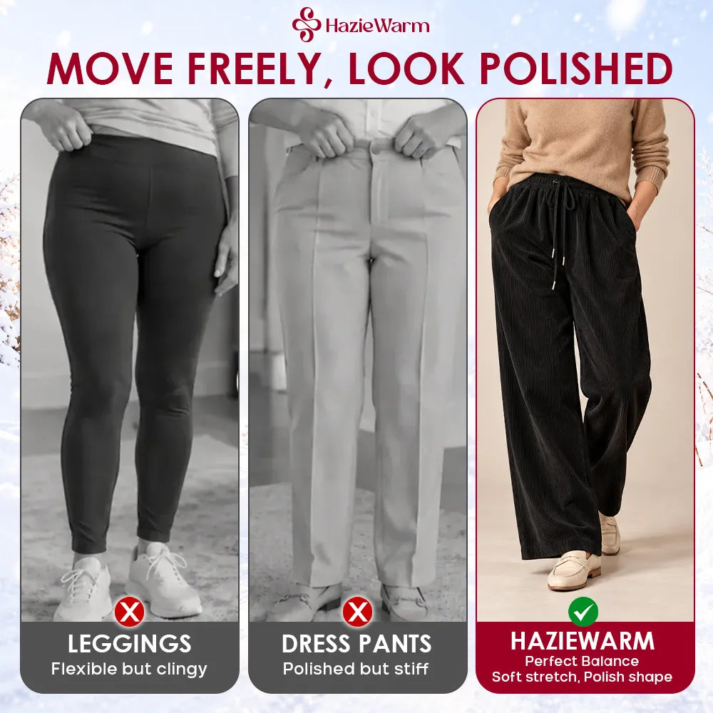 HazieWarm - 2026 Best Selling Cozy Stretch Corduroy Pants for Seniors