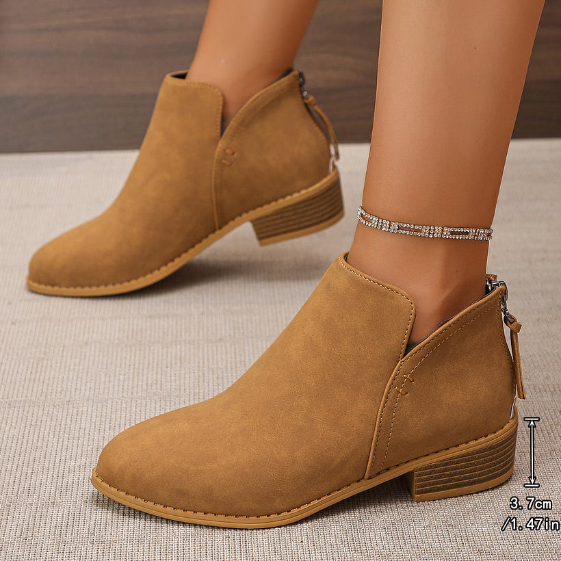 Last Day 50% OFF-Women's Ankle Boots & Booties Pull on Comfortable Comfortable Short Booties