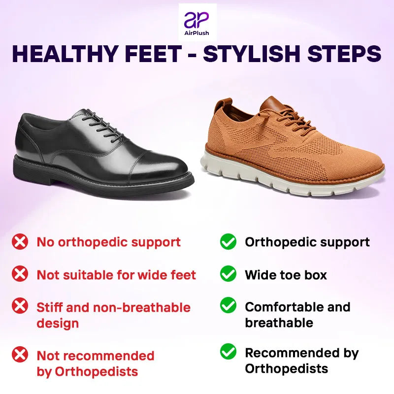AirPlush - #1 Orthopedic Slip-On Oxfords for Seniors with Foot Pains