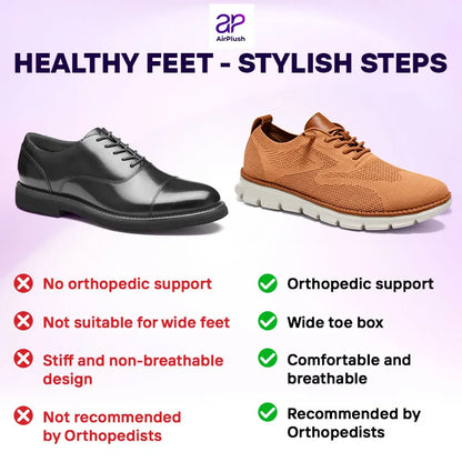 AirPlush - #1 Orthopedic Slip-On Oxfords for Seniors with Foot Pains