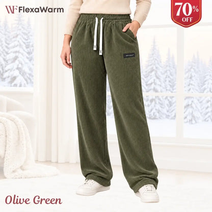 FlexaWarm - Cozy Stretch High-Waisted Corduroy Pants for Seniors