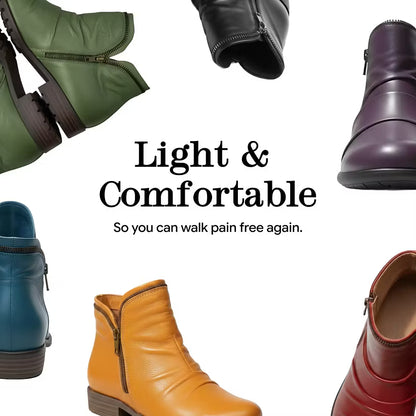 LAST DAY 50% OFF-Women'S Vintage Velcro Flat Ankle Boots