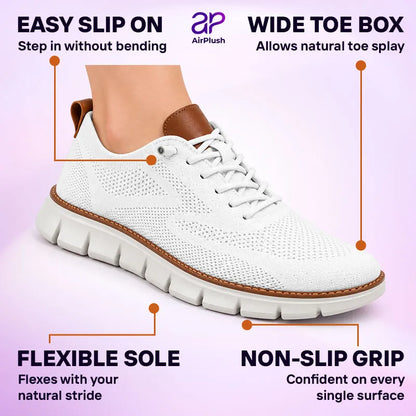 AirPlush - #1 Orthopedic Slip-On Oxfords for Seniors with Foot Pains