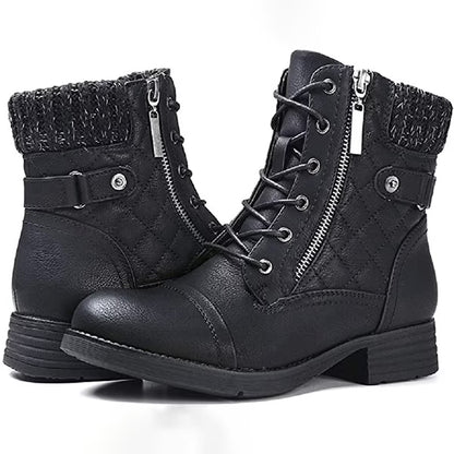 Women's Combat Boots Lace up Ankle Booties