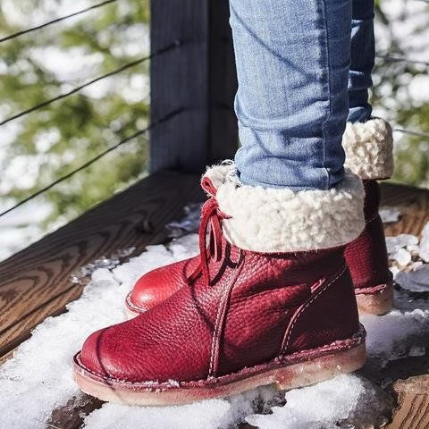 Women's Vintage Buttery-Soft Waterproof Wool Lining Boots