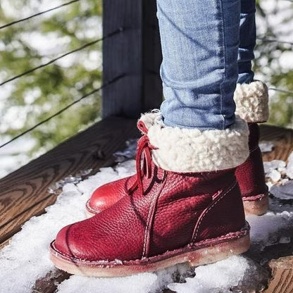 Women's Vintage Buttery-Soft Waterproof Wool Lining Boots