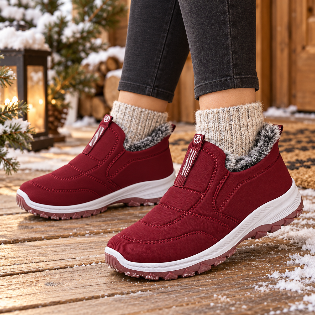 2026 New Arrival Women’s Waterproof Fur-Lined Ankle Boots