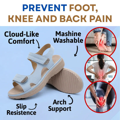 FlexComfy - Women's Wide-Fit Thick Platform Sandals with Arch Support