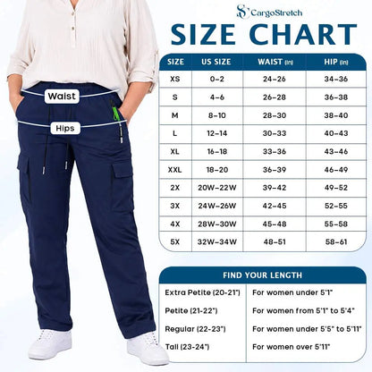 CargoStretch - Women's Stretch Multi-Pocket Cargo Pants
