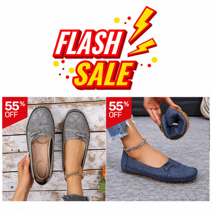 Women’s Vintage Comfort Slip-On Flats – Lightweight & Flexible