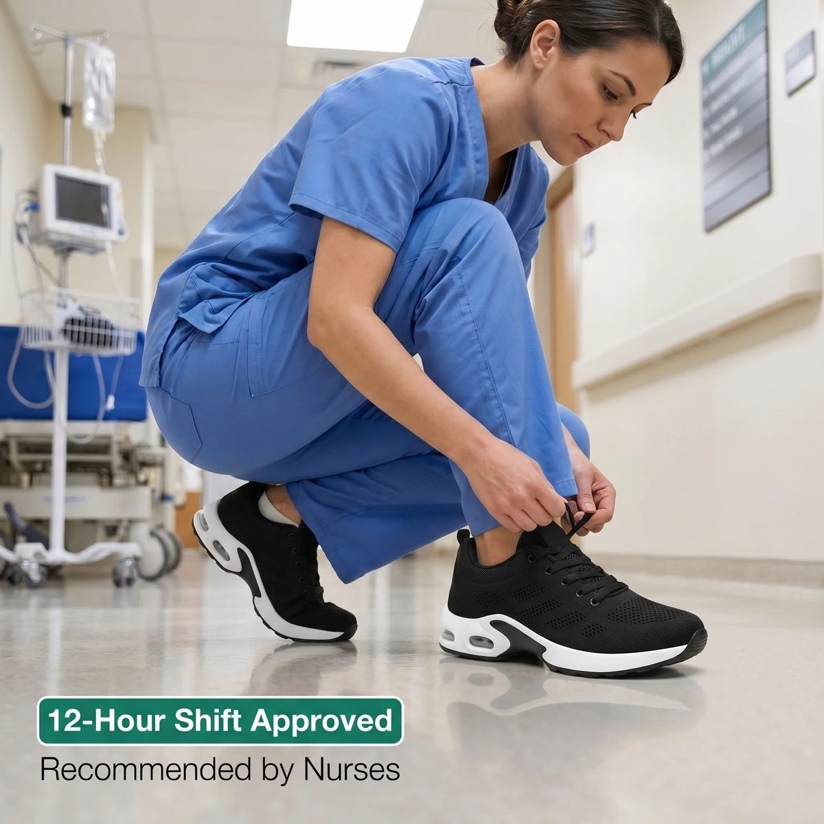 Talqimo™ Pro — 12-Hour Shift Shoes for All-Day Foot, Knee & Back Pain Relief