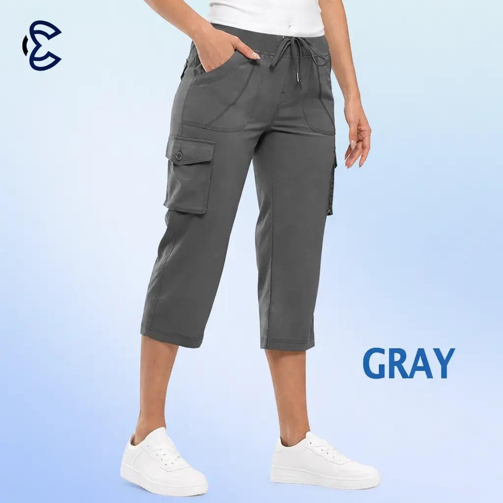 ComfyEase™ - Women Cargo Capri Lightweight Hiking Cropped Pants