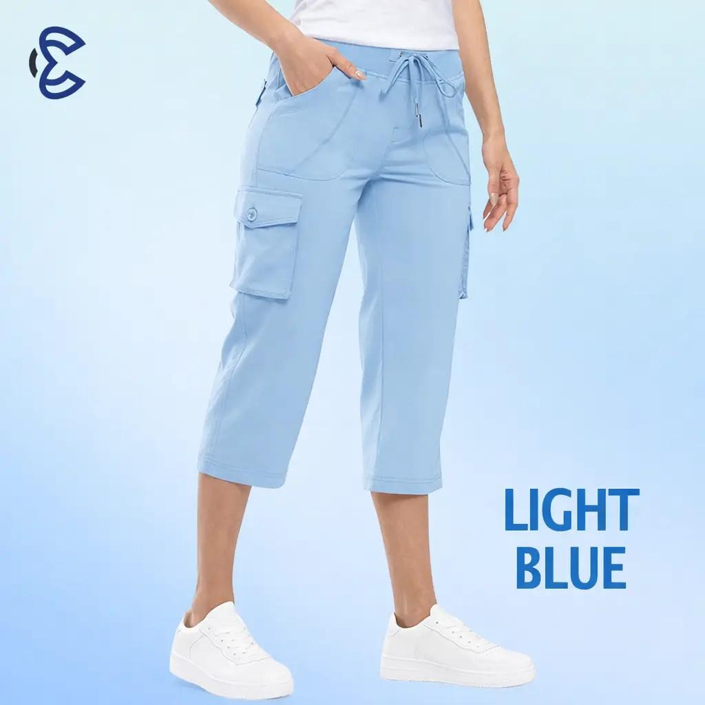 ComfyEase™ - Women Cargo Capri Lightweight Hiking Cropped Pants