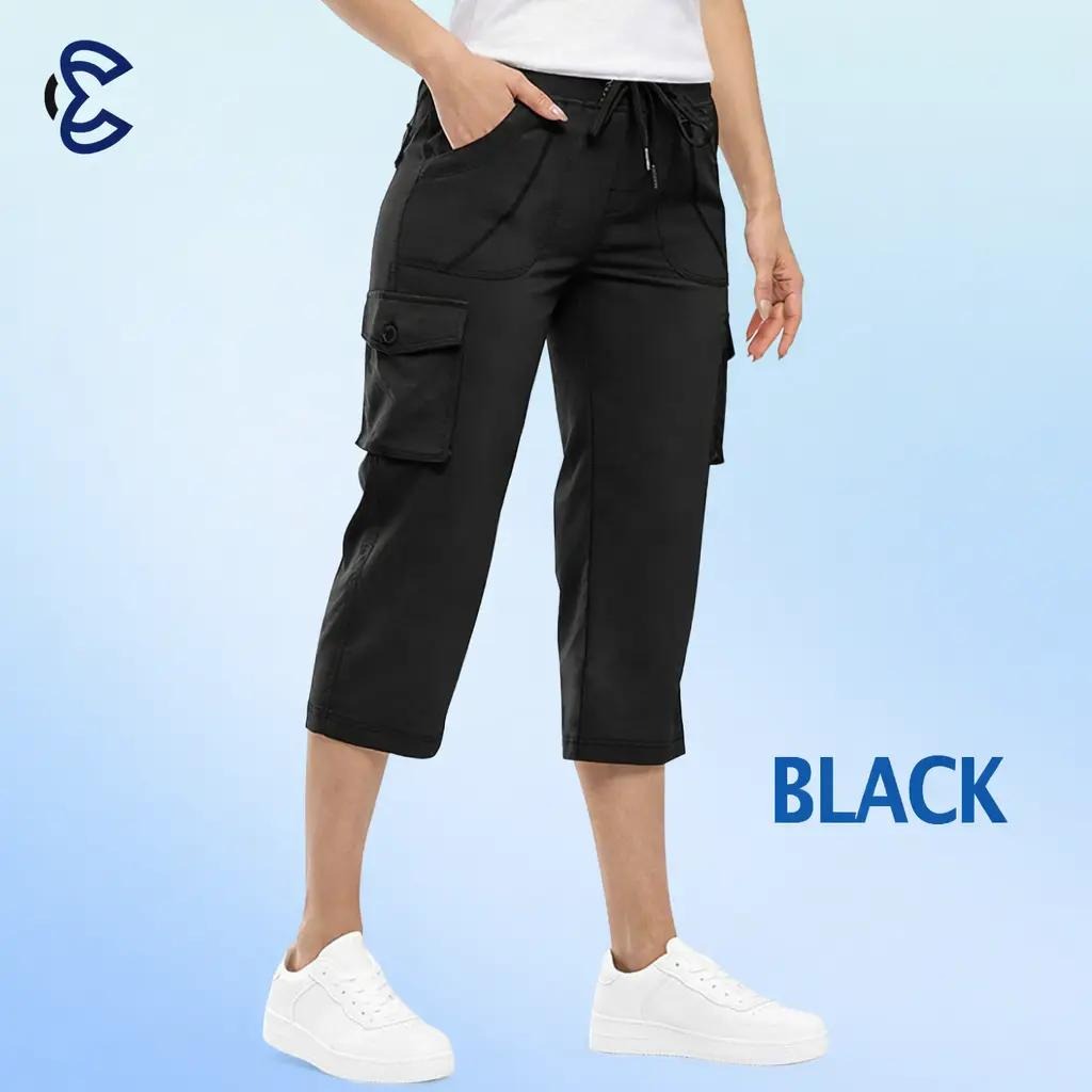 ComfyEase™ - Women Cargo Capri Lightweight Hiking Cropped Pants