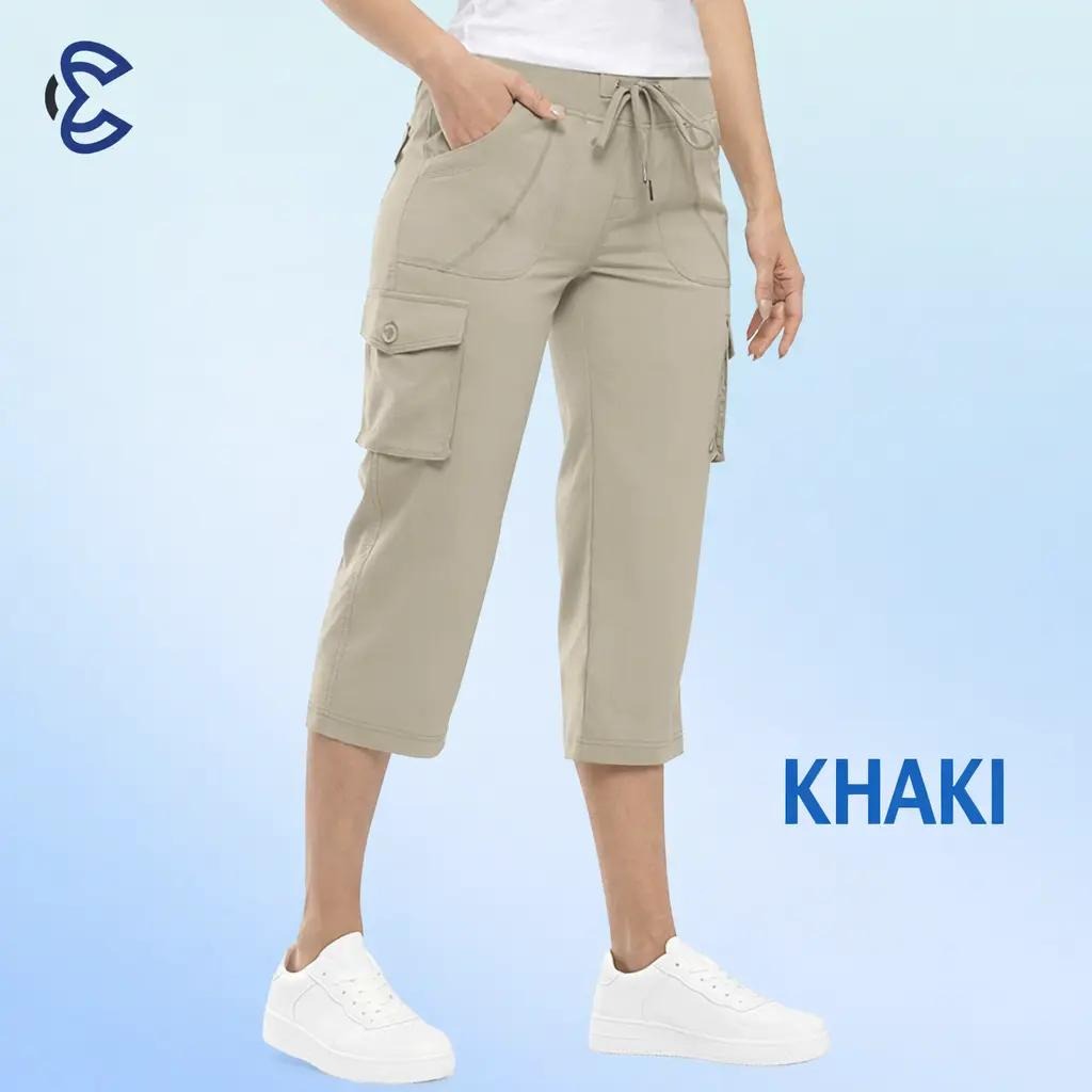 ComfyEase™ - Women Cargo Capri Lightweight Hiking Cropped Pants