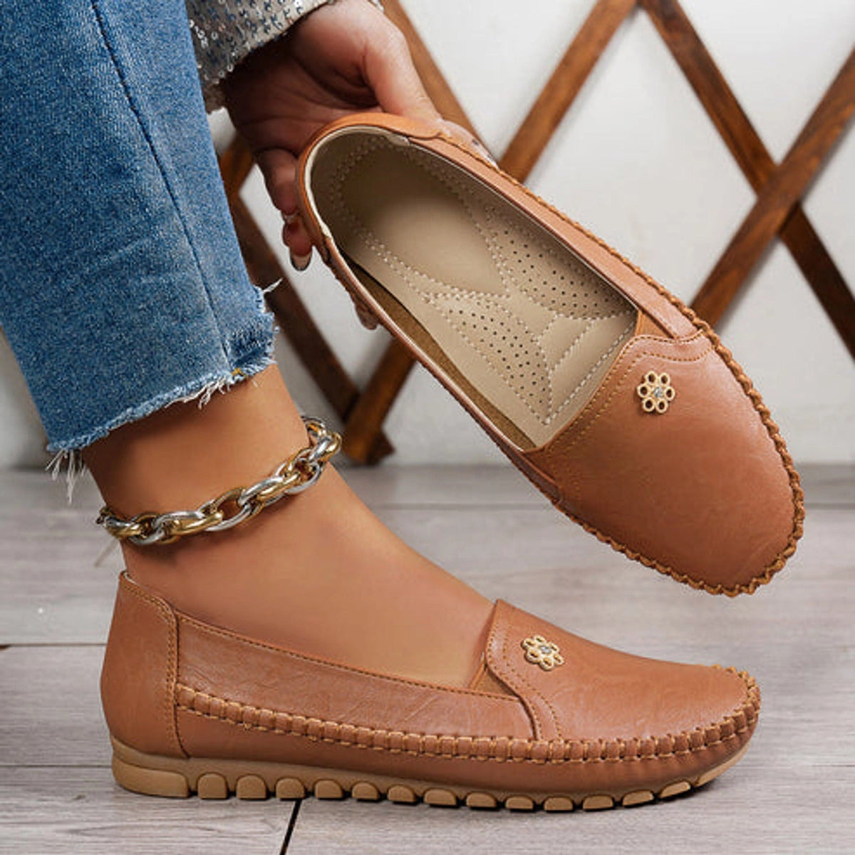 🔥Best Seller-Last Day Sale 60% OFF🔥 Orthopedic leather shoes, Lightweight, Anti-Slip, Breathable for Women