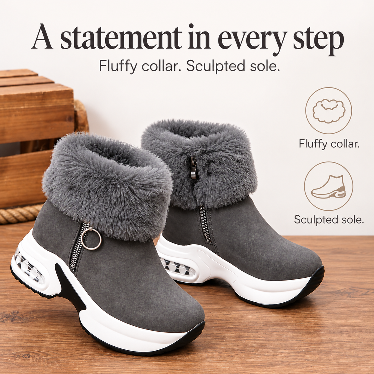 Best-selling insulated snow boots with a side zipper