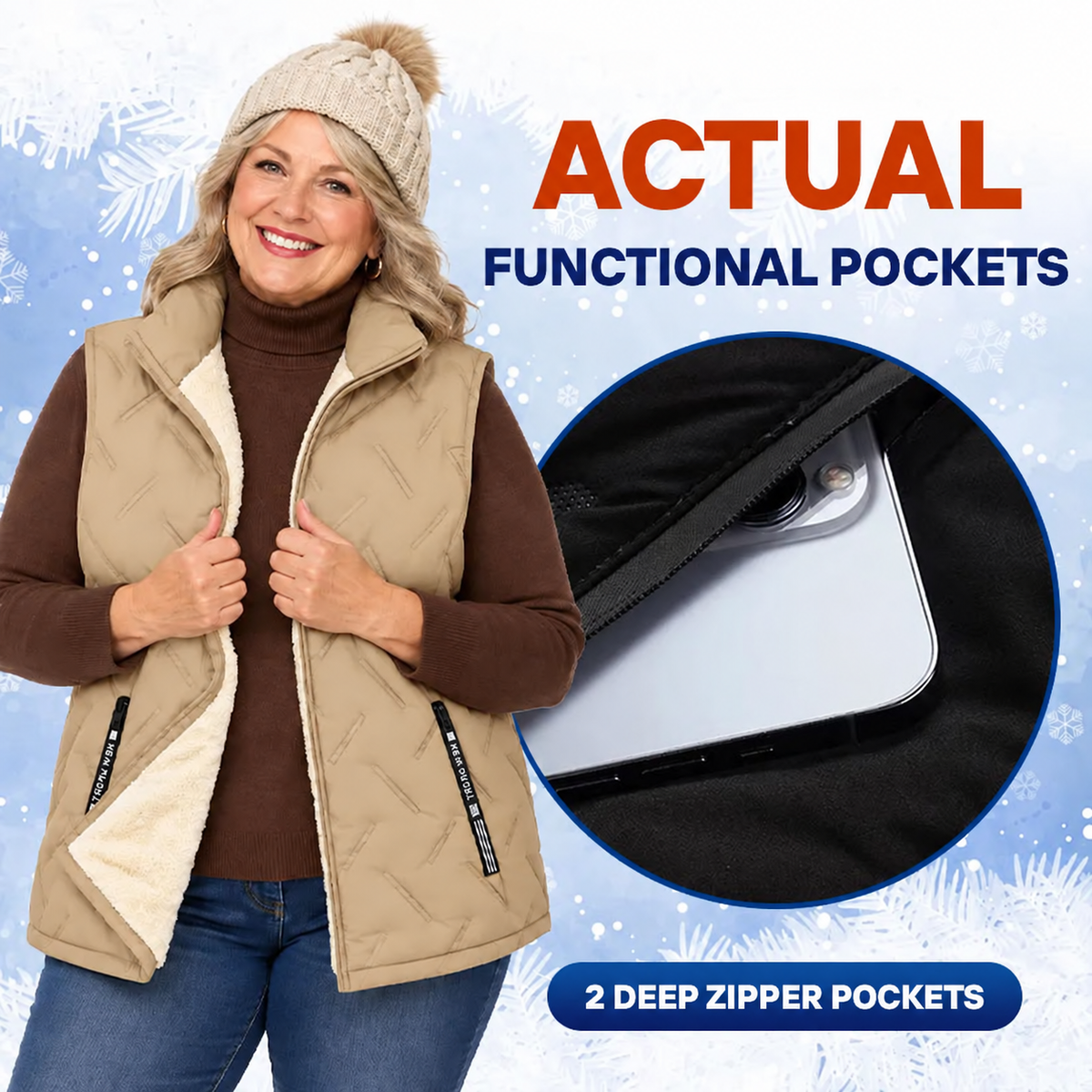 Waterproof Fleece-Lined Vest