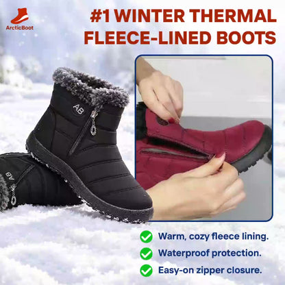 ArcticBoot - Thermal Waterproof Fleece-Lined Zip-Up Boots