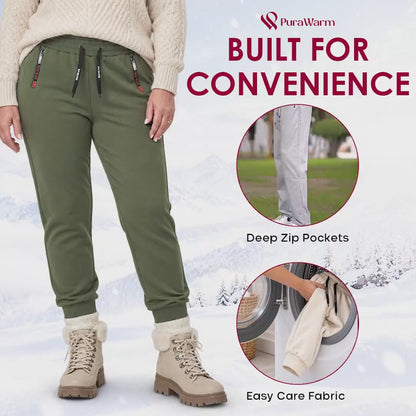 PuraWarm - Women's Comfort Stretch Thermal Fleece Pants