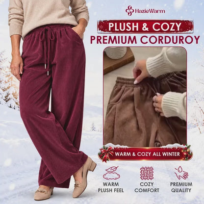HazieWarm - 2026 Best Selling Cozy Stretch Corduroy Pants for Seniors