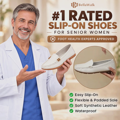 BellaWalk - Women's Comfort Soft Leather Slip-On Moccasins