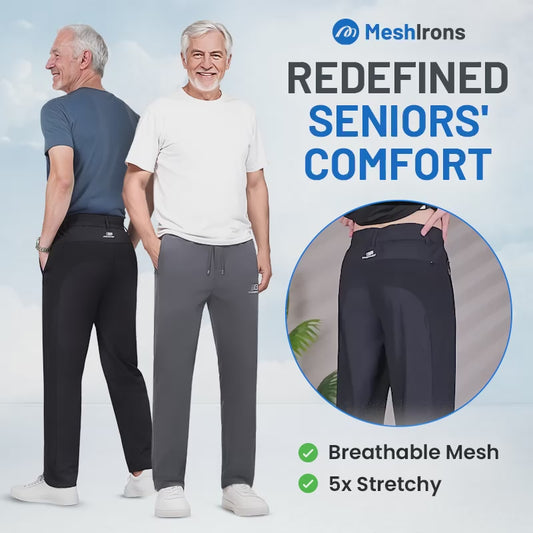MeshIrons - Men’s Breathable Mesh Panel Casual Pants