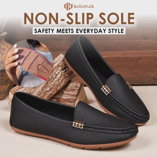 BellaWalk - Women's Comfort Soft Leather Slip-On Moccasins