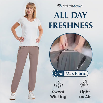 StretchActive - Women's Ultra Soft Stretch Perfect Drape Casual Pants