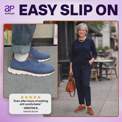 AirPlush - #1 Orthopedic Slip-On Oxfords for Seniors with Foot Pains