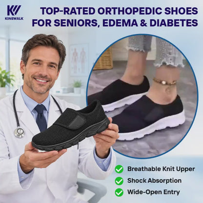 KineWalk - Comfort Orthopedic Shoes for Seniors, Edema & Diabetes