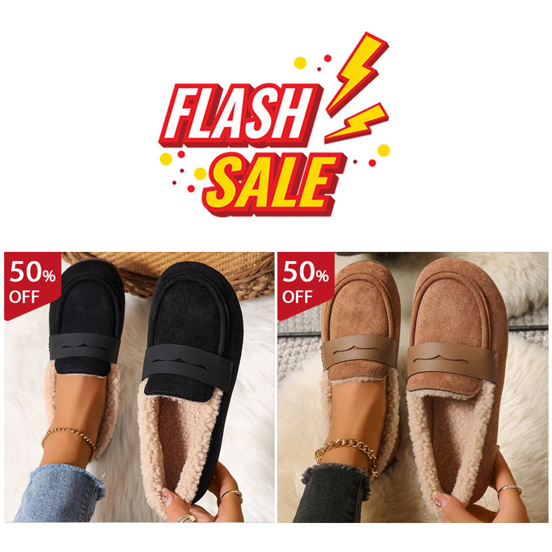 💥Hot Special Discount 60% OFF💥 Women’s Comfort Slip-On Loafers – Premium Leather, Soft Sole & Warm Cozy Feel