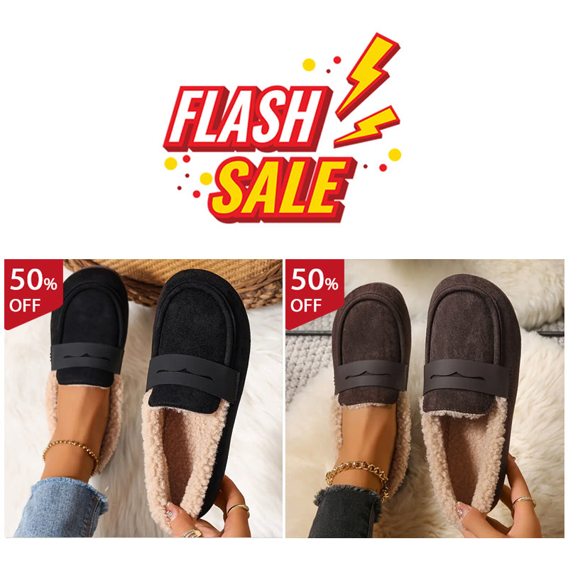 💥Hot Special Discount 60% OFF💥 Women’s Comfort Slip-On Loafers – Premium Leather, Soft Sole & Warm Cozy Feel