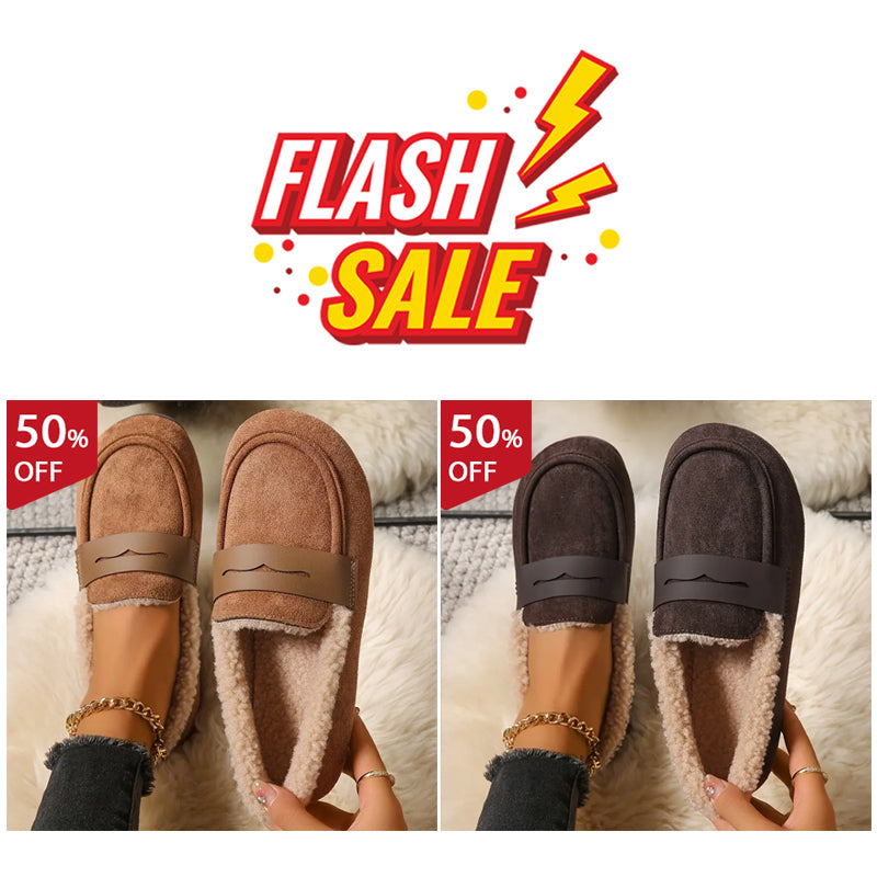 💥Hot Special Discount 60% OFF💥 Women’s Comfort Slip-On Loafers – Premium Leather, Soft Sole & Warm Cozy Feel