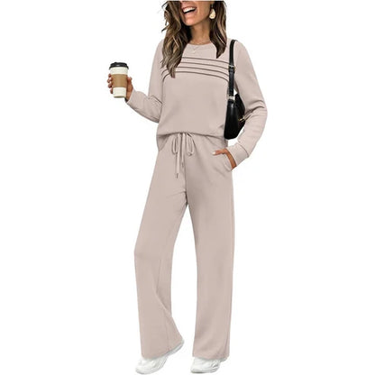 🔥LAST DAY SALE 70% OFF👍✨Women's 2026 US Casual Crew Neck Top & Drawstring Pants Set
