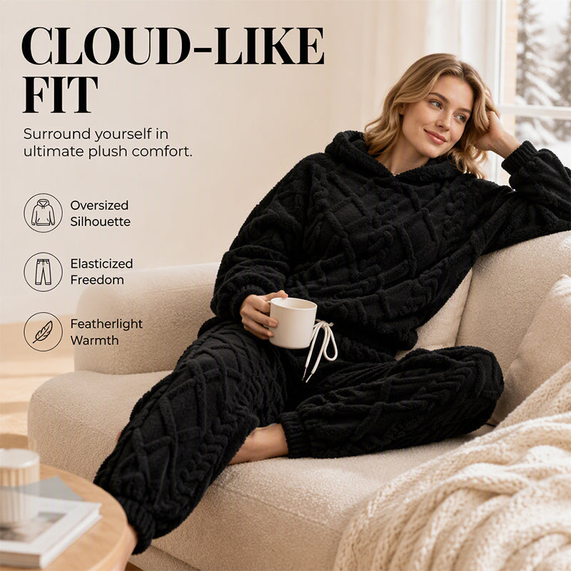 💖Black Friday Mega Deal – 50% off!💖Embossed Geometric Plush Set – Timeless Comfort & Effortless Style For Every Occasion