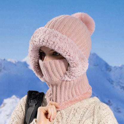 💖Black Friday Mega Deal – 50% off!💖❄️Women's Winter One-Piece Knitted Beanie Scarf Mask