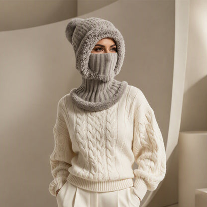 💖Black Friday Mega Deal – 50% off!💖❄️Women's Winter One-Piece Knitted Beanie Scarf Mask