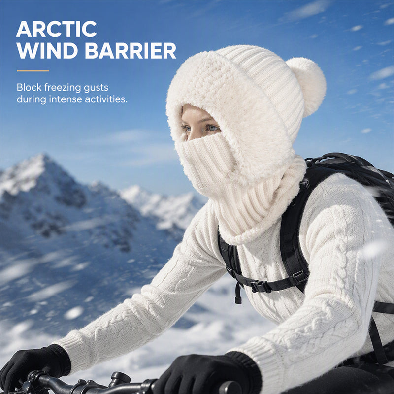 💖Black Friday Mega Deal – 50% off!💖❄️Women's Winter One-Piece Knitted Beanie Scarf Mask