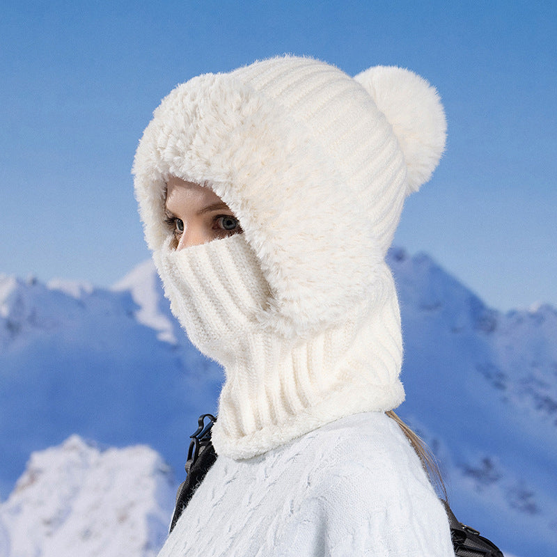 💖Black Friday Mega Deal – 50% off!💖❄️Women's Winter One-Piece Knitted Beanie Scarf Mask