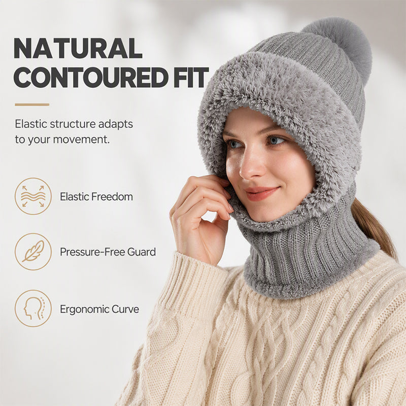 💖Black Friday Mega Deal – 50% off!💖❄️Women's Winter One-Piece Knitted Beanie Scarf Mask