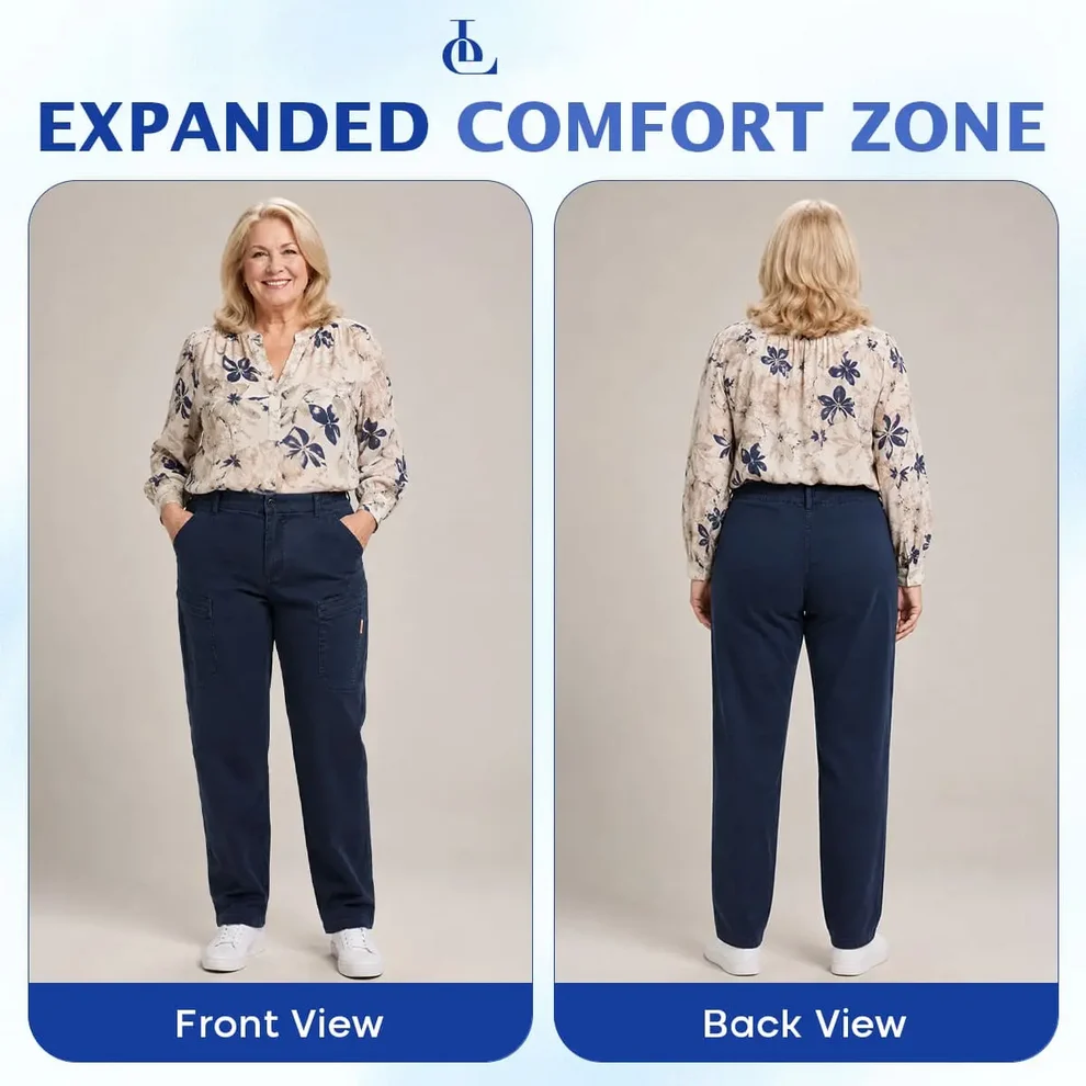 EveLite - 70% OFF – Women’s Stretch-Waist 6-Pocket Comfort Pants