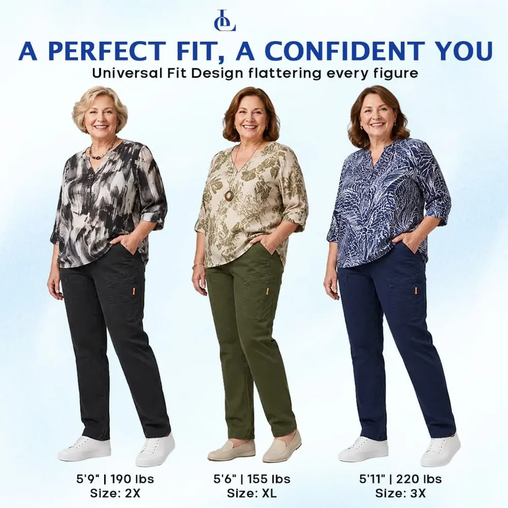 EveLite - 70% OFF – Women’s Stretch-Waist 6-Pocket Comfort Pants