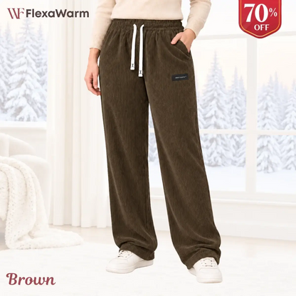FlexaWarm - Cozy Stretch High-Waisted Corduroy Pants for Seniors