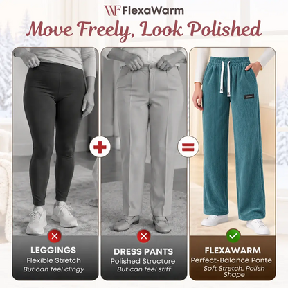 FlexaWarm - Cozy Stretch High-Waisted Corduroy Pants for Seniors