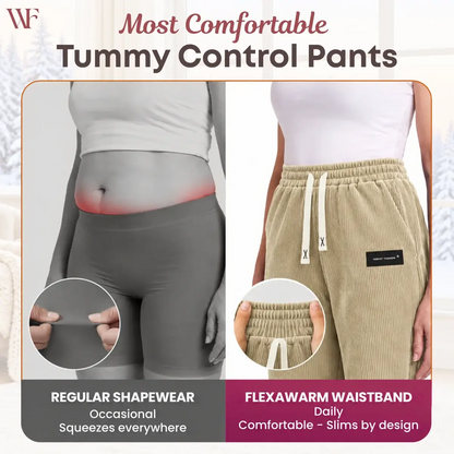 FlexaWarm - Cozy Stretch High-Waisted Corduroy Pants for Seniors