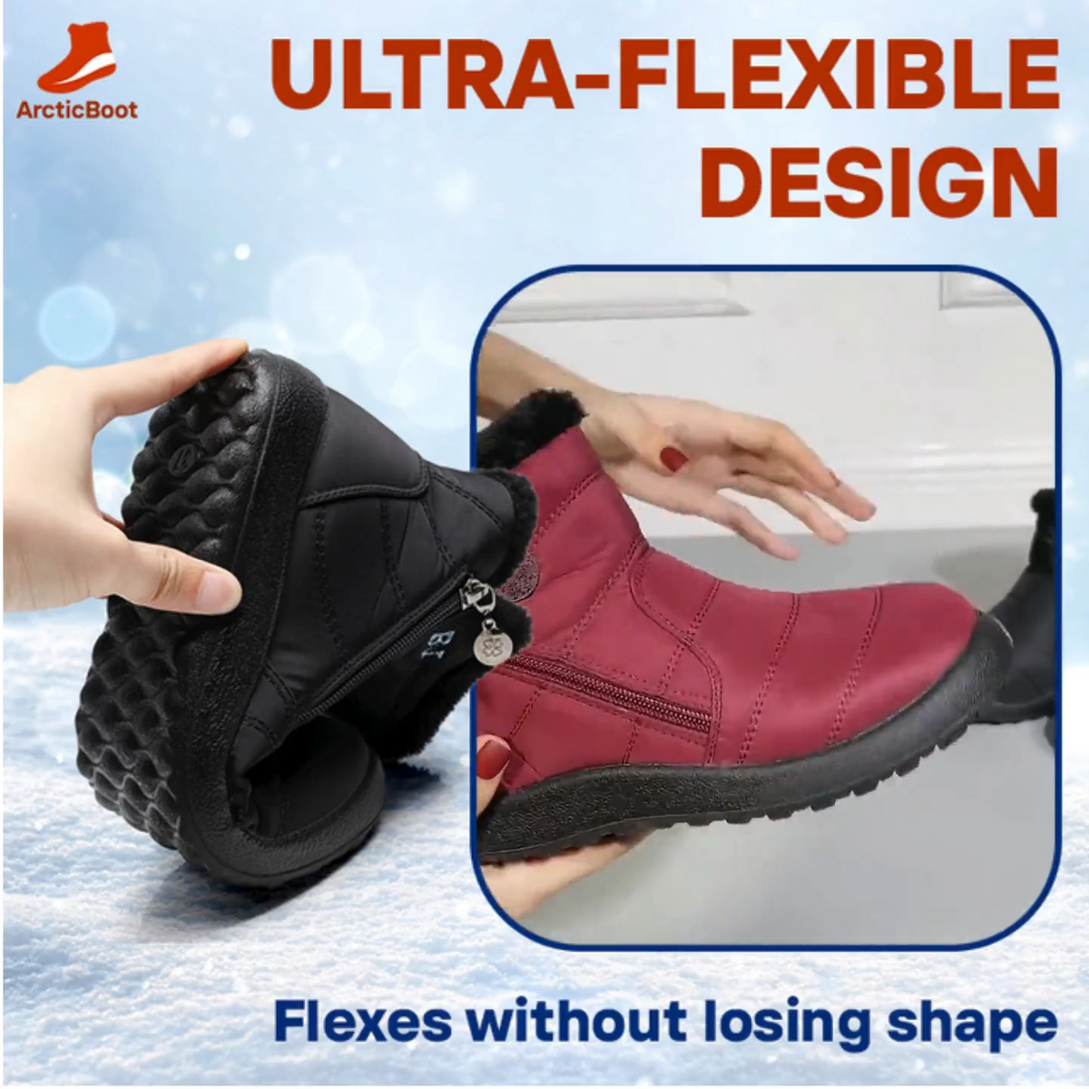ArcticBoot - Thermal Waterproof Fleece-Lined Zip-Up Boots